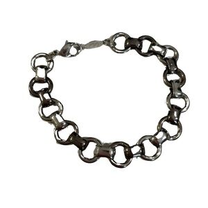Liz Claiborne or Money stainless steel link bracelet #035